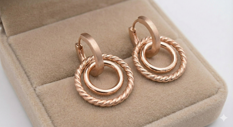 Rose Gold Earrings